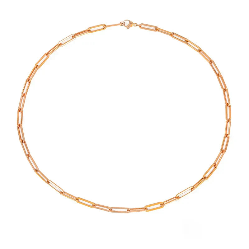 Collar Cadena Elegante Archen | Oro blanco