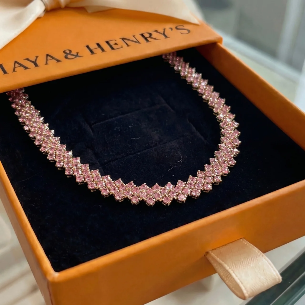 Collar Línea Ember Rosa | Oro
