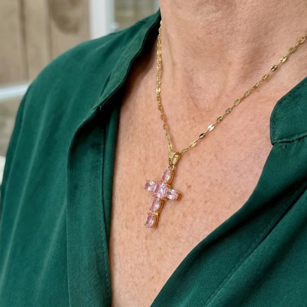 Collar con Dije Cruz de Fe | Oro