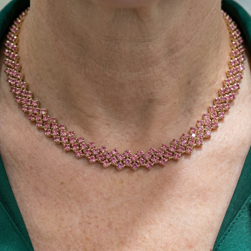 Collar Línea Ember Rosa | Oro