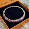 Pulsera de Tenis Roseglow | Oro blanco