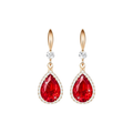 Aretes de Rubí Gota | Oro rosa