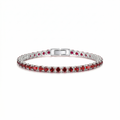 Pulsera de Tenis Rubí | Oro blanco