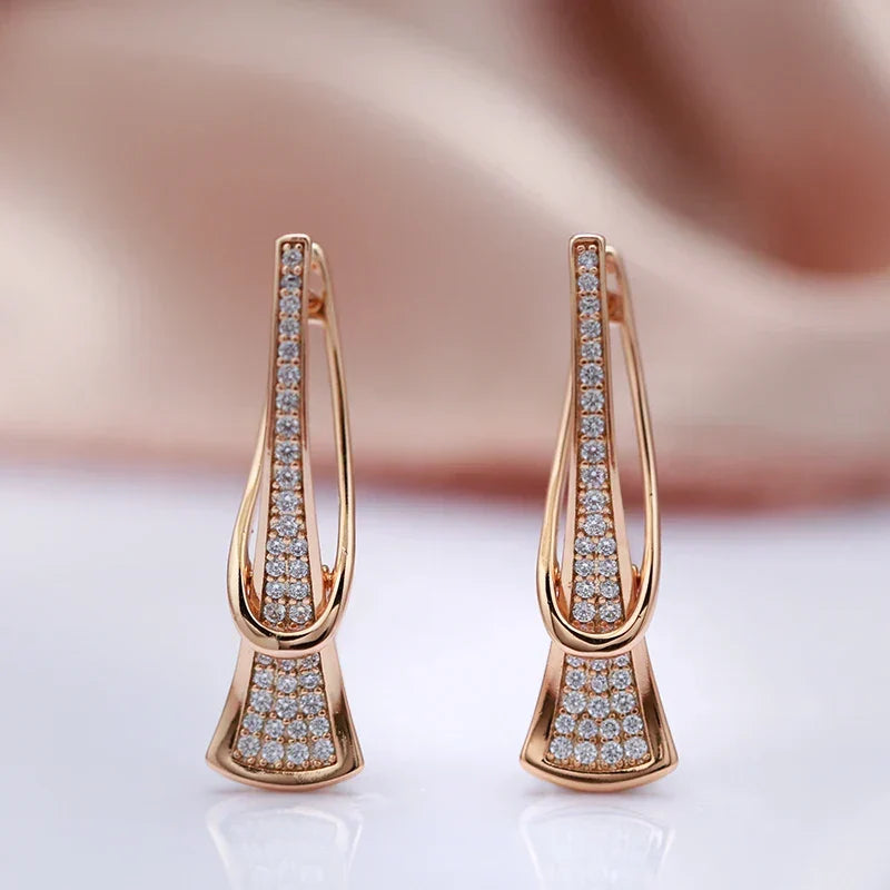 Aretes Capas Radiantes de Cristal | Oro