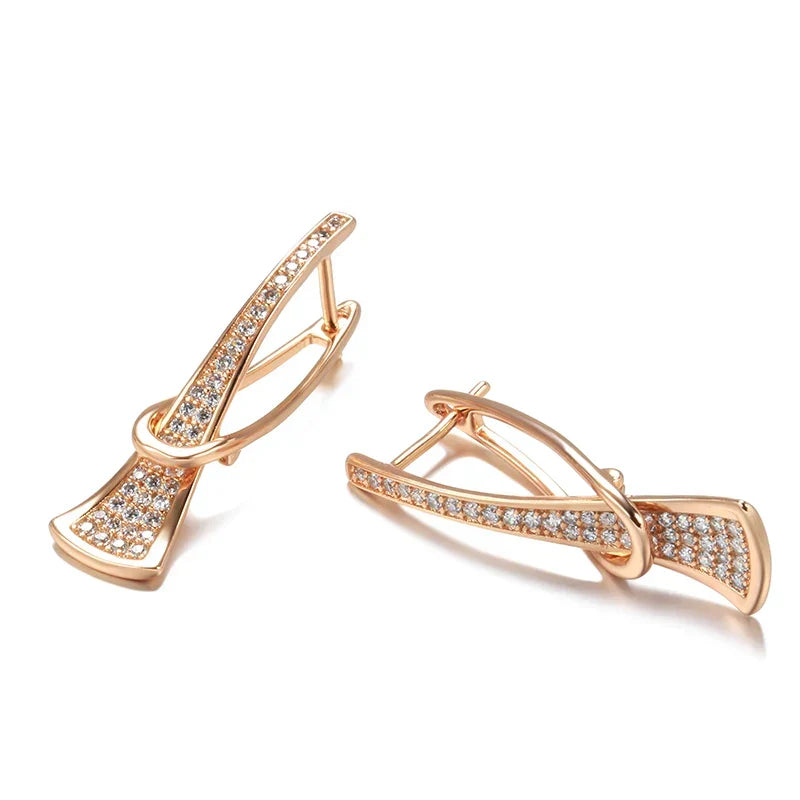 Aretes Capas Radiantes de Cristal | Oro