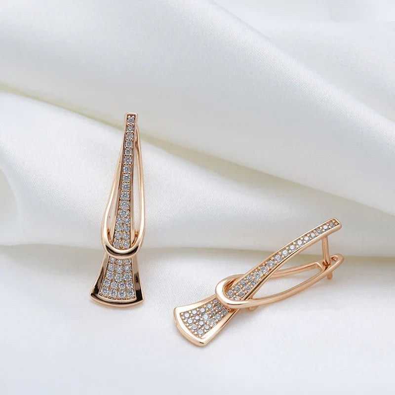 Aretes Capas Radiantes de Cristal | Oro