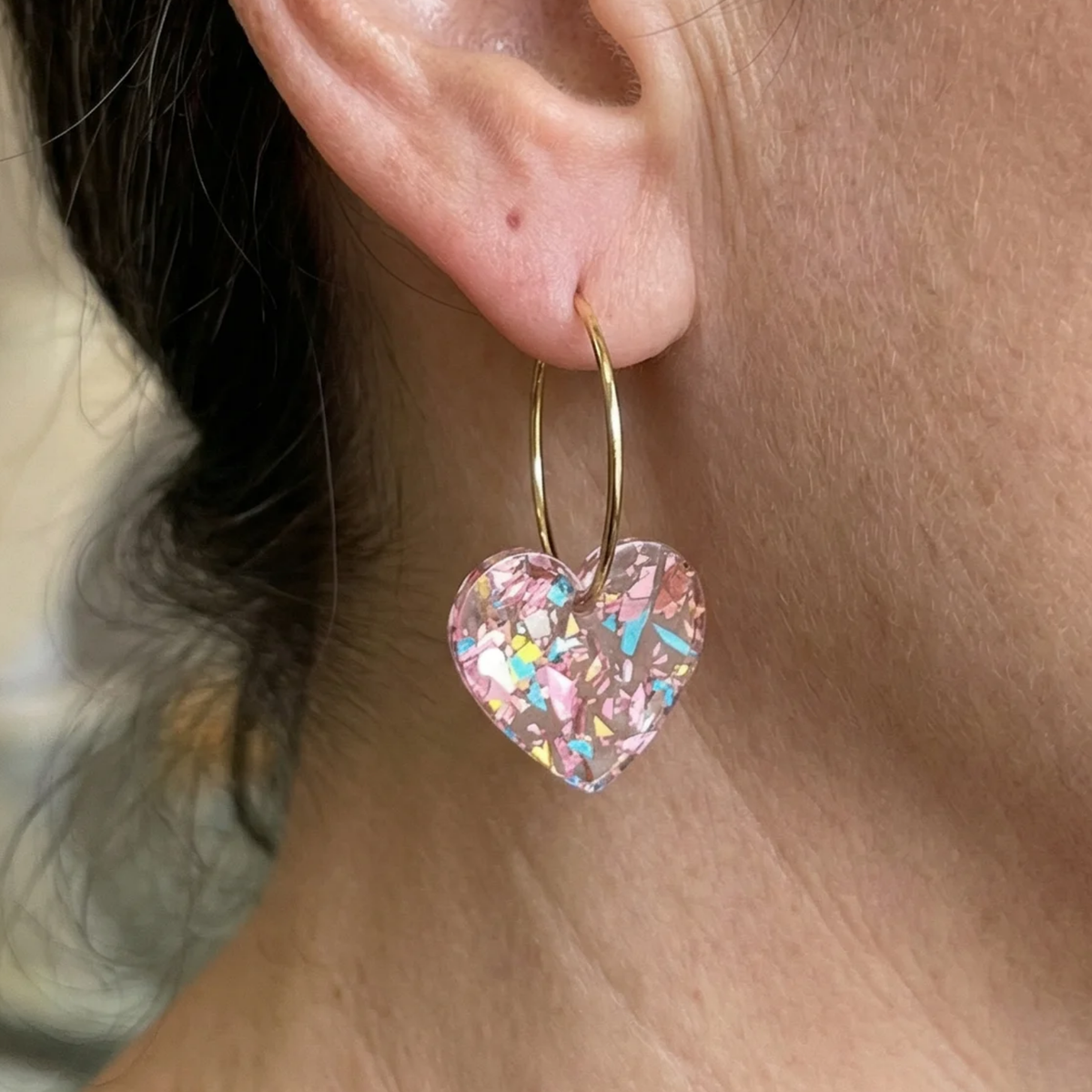 Aretes de Corazón Sugarplum | Oro