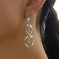 Aretes Espiral Rayo de Sol | Oro blanco