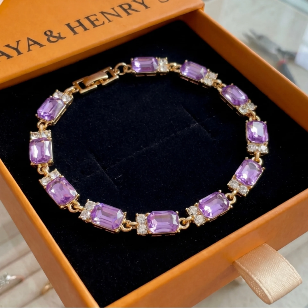 Pulsera Dije Amatista Valleria | Oro