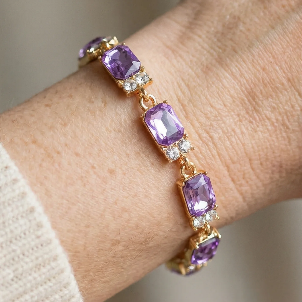 Pulsera Dije Amatista Valleria | Oro