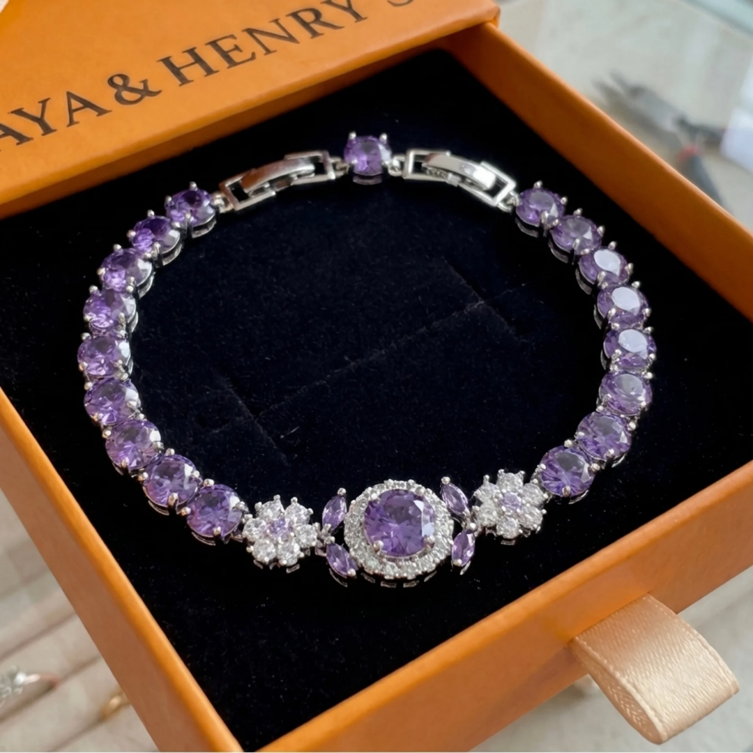 Pulsera Tenis Velmira | Oro blanco