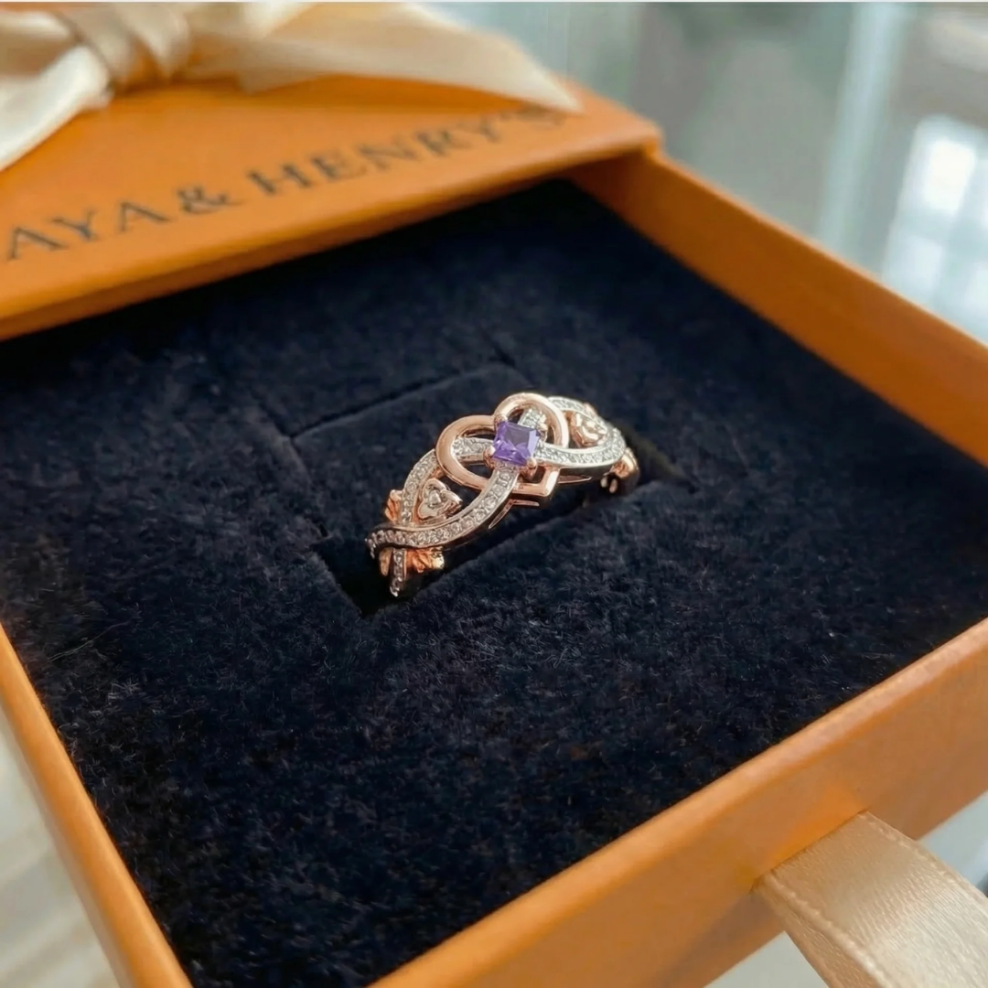 Anillo Violetheart de Oro y Plata | Oro mixto