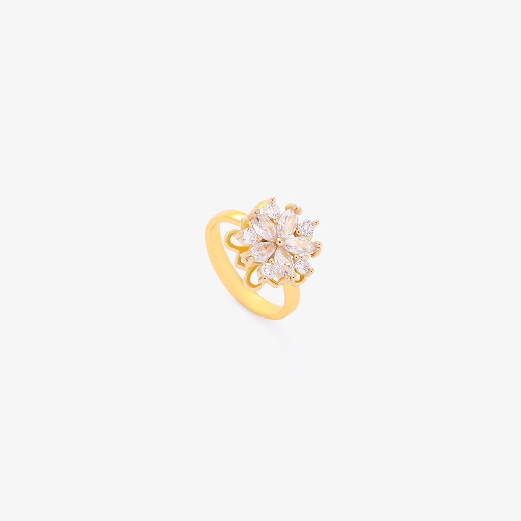 Anillo Giratorio Flora con Acentos | Oro