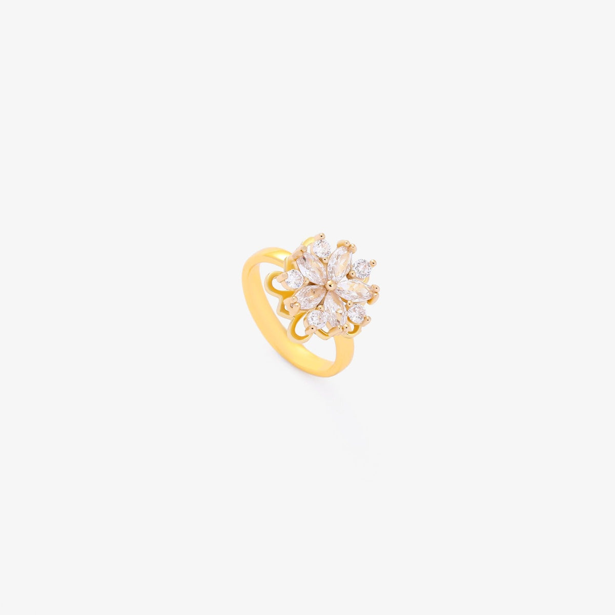 Anillo Giratorio Flora con Acentos | Oro