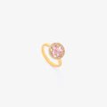 Anillo Corazón Rosa Giratorio | Oro