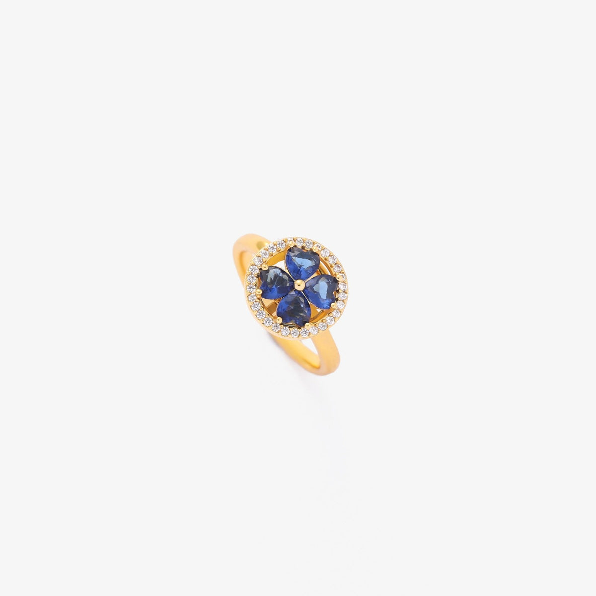 Anillo Corazones de Zafiro Giratorio | Oro