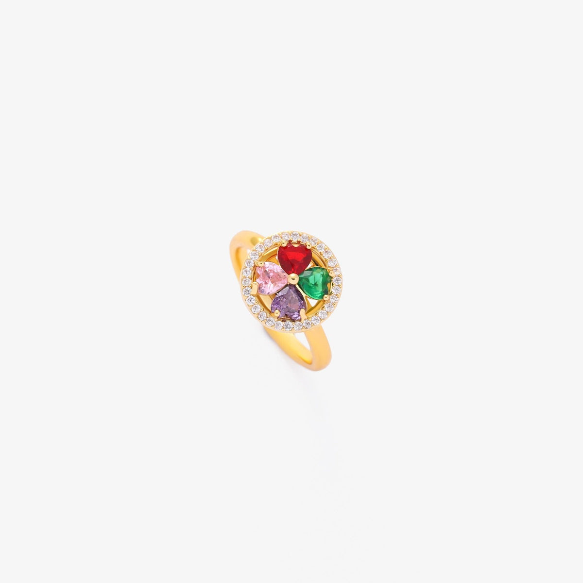 Anillo Corazones Colorwave Giratorio | Oro