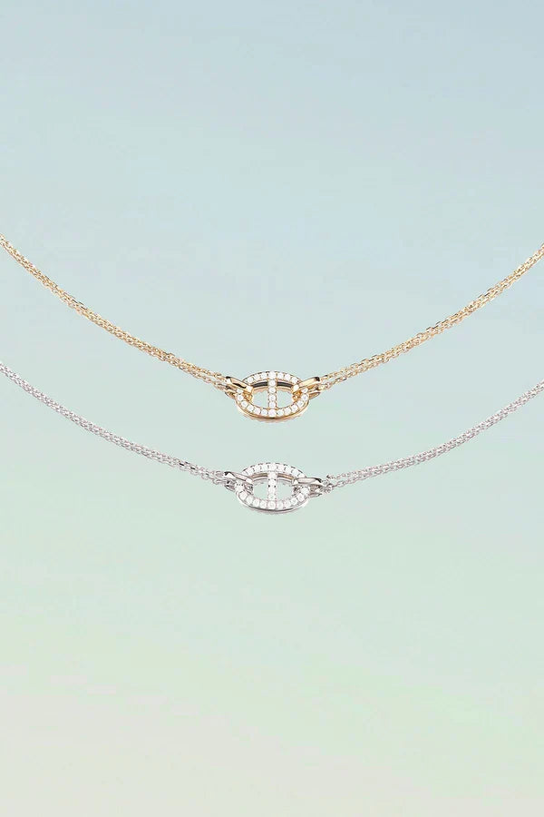 Collar Isla Marina | Oro blanco