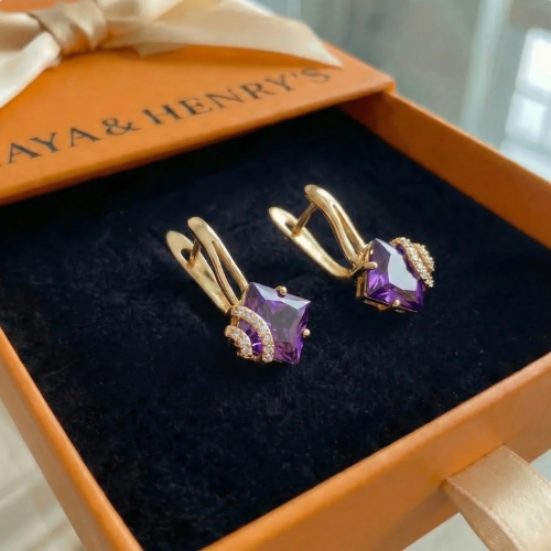 Aretes Zephira Crownlight Pavé | Oro rosa