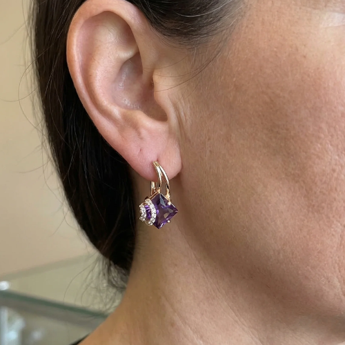 Aretes Zephira Crownlight Pavé | Oro rosa