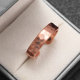 Anillo de Banda Texturizada en Cobre