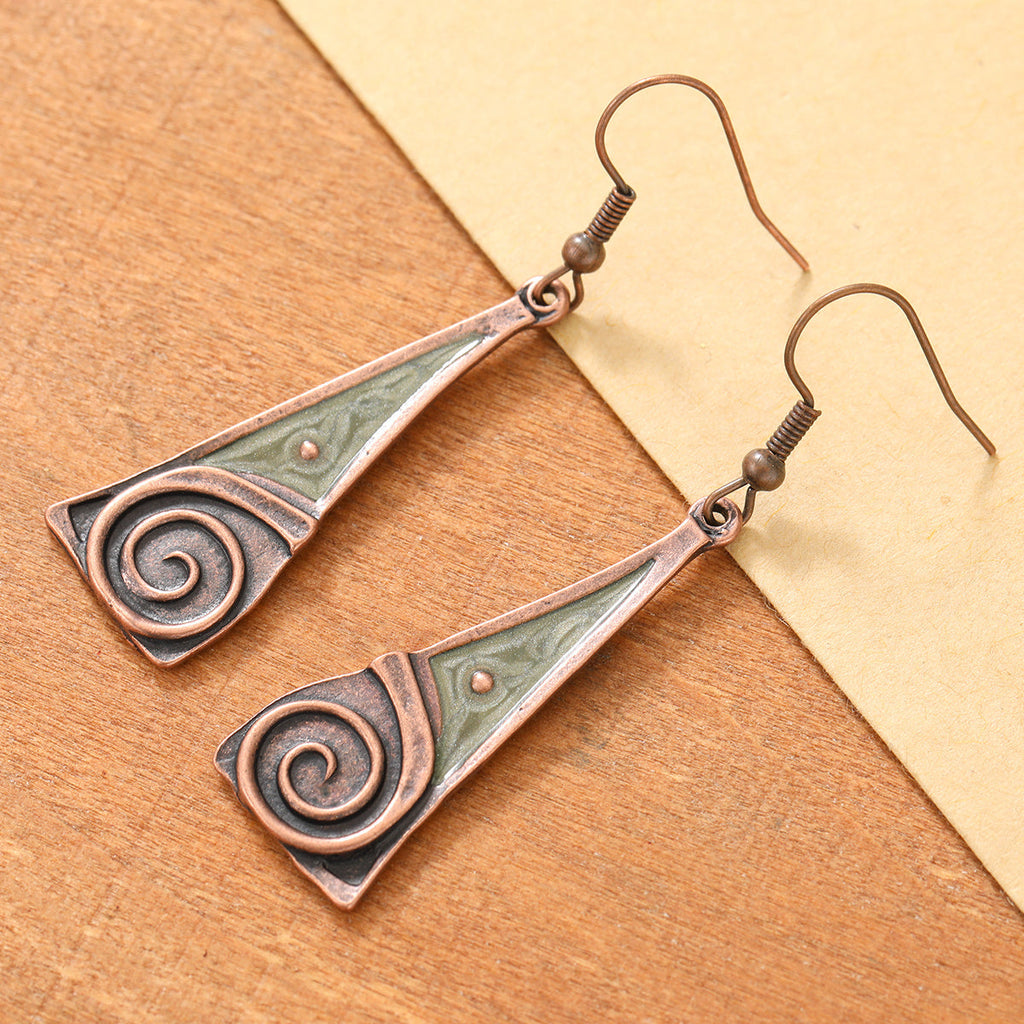 Aretes Remolino Tribal de Cobre