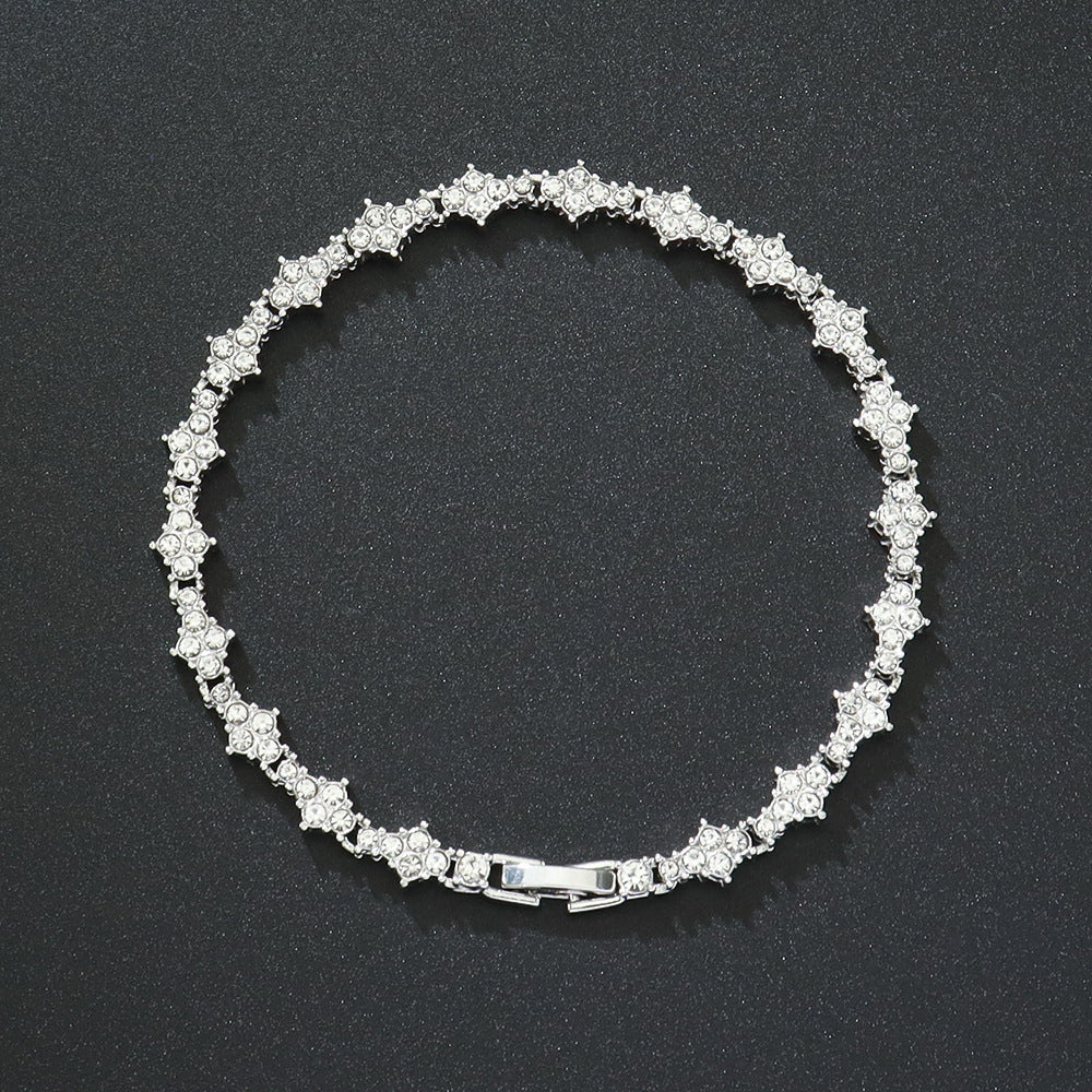 Pulsera de Tenis Clásica con Racimo | Oro