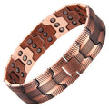 Pulsera de Cobre Acanalada con Mosaico