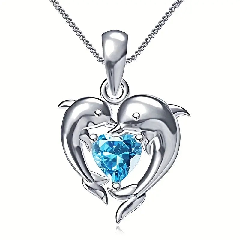 Collar Oceanheart Gemelos | Oro blanco