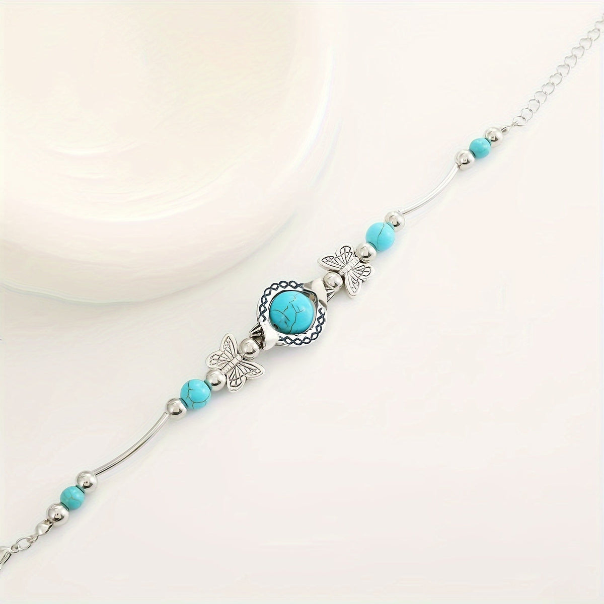 Pulsera Oasis Drift con Mariposa | Oro blanco