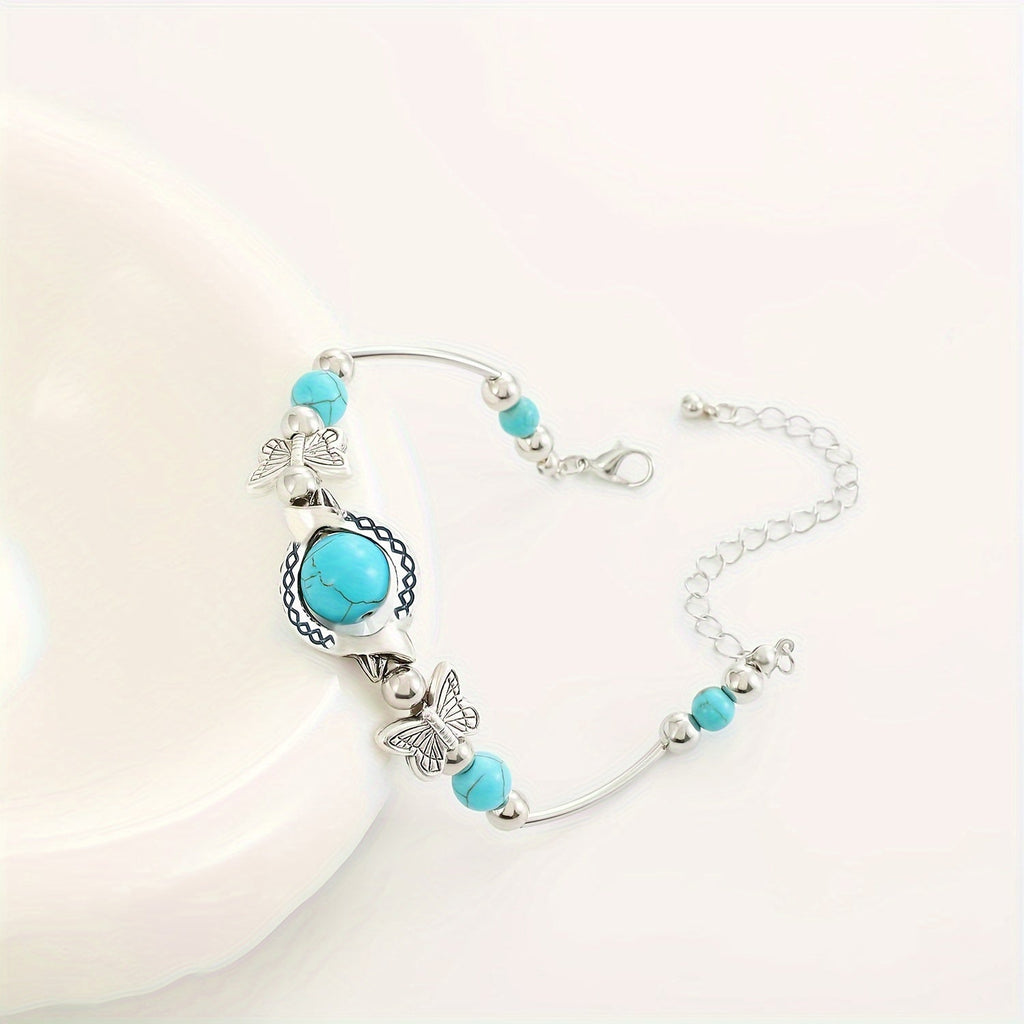Pulsera Oasis Drift con Mariposa | Oro blanco