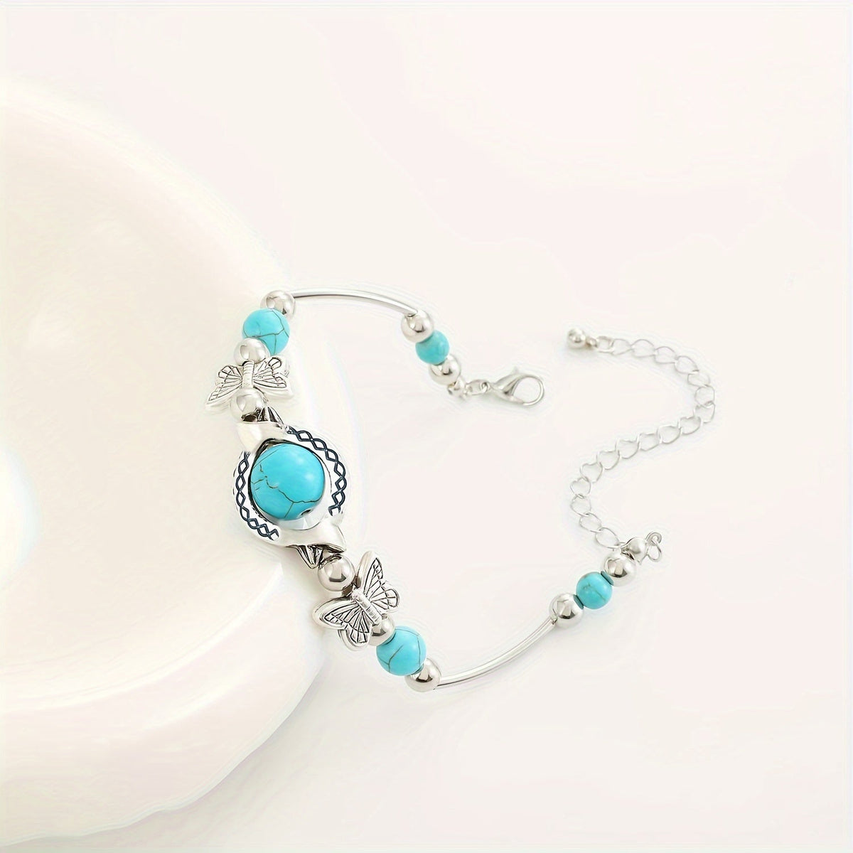 Pulsera Oasis Drift con Mariposa | Oro blanco