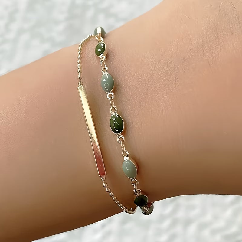 Pulsera Dúo Olivia Moss | Oro