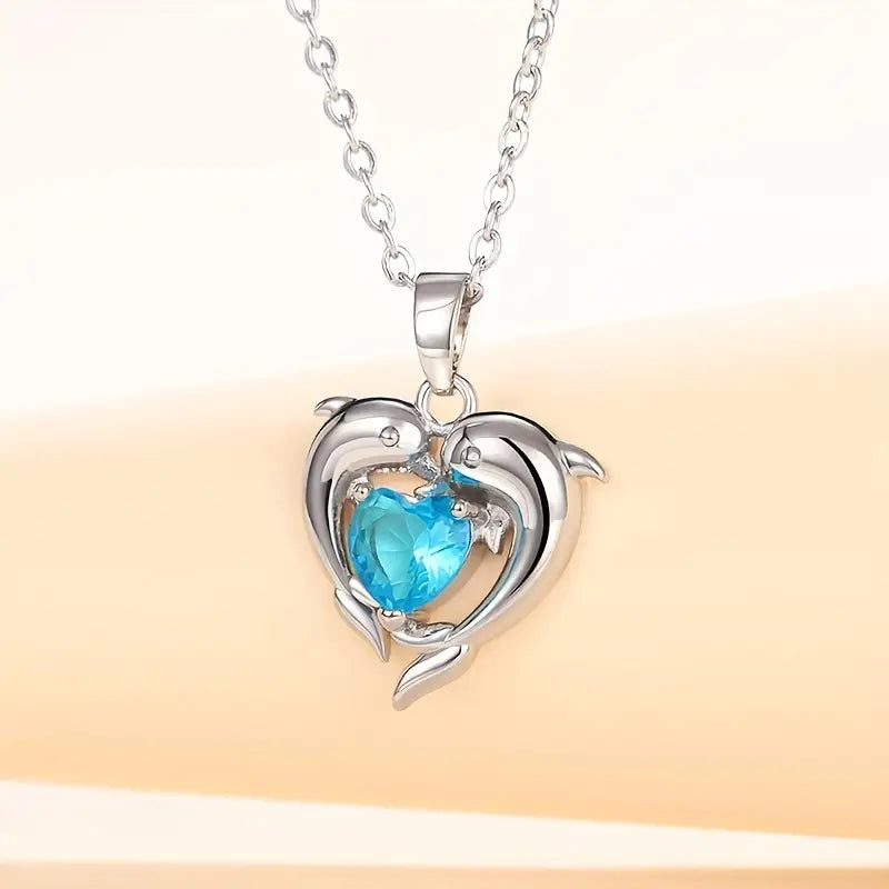 Collar Oceanheart Gemelos | Oro blanco