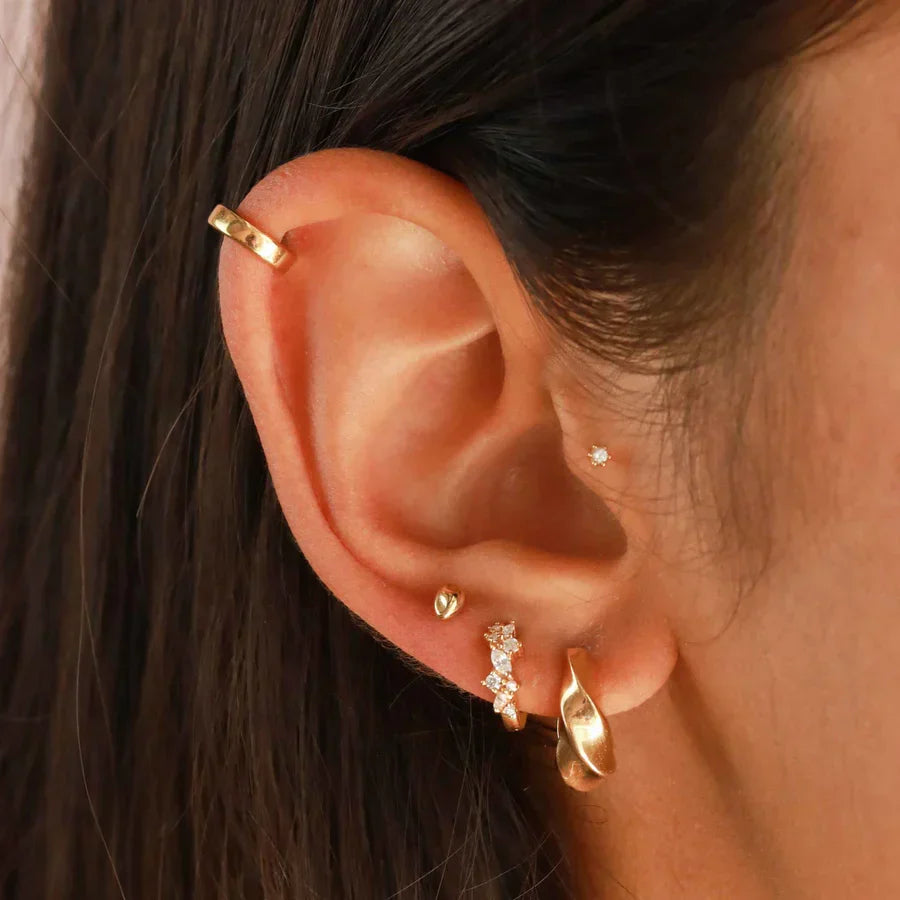 Aretes de Racimo de Cristal | Oro