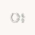 Aretes de Racimo de Cristal | Oro blanco