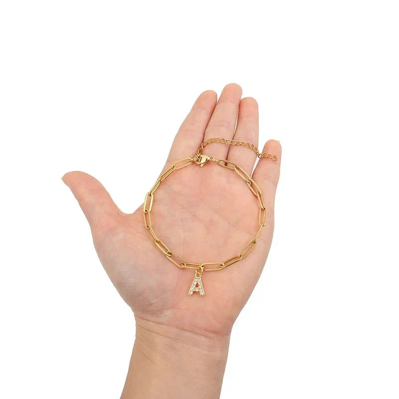 Pulsera Dije con Iniciales | Oro