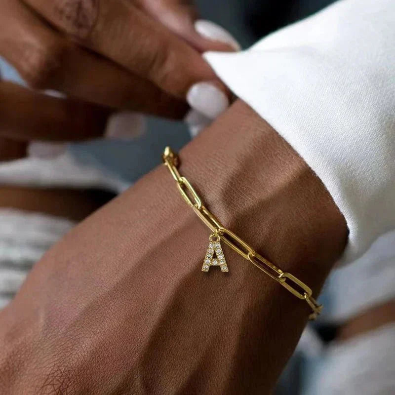 Pulsera Dije con Iniciales | Oro