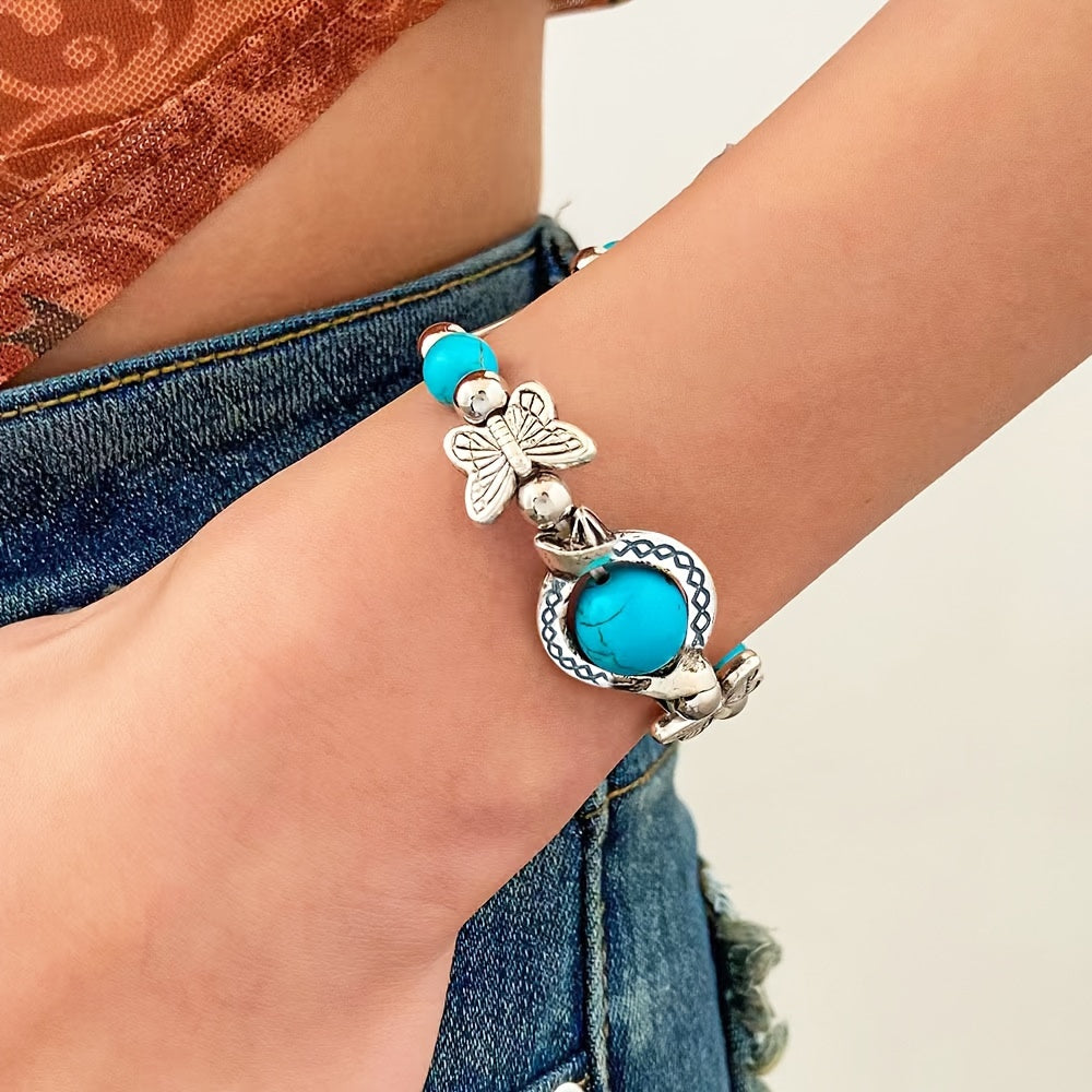 Pulsera Oasis Drift con Mariposa | Oro blanco