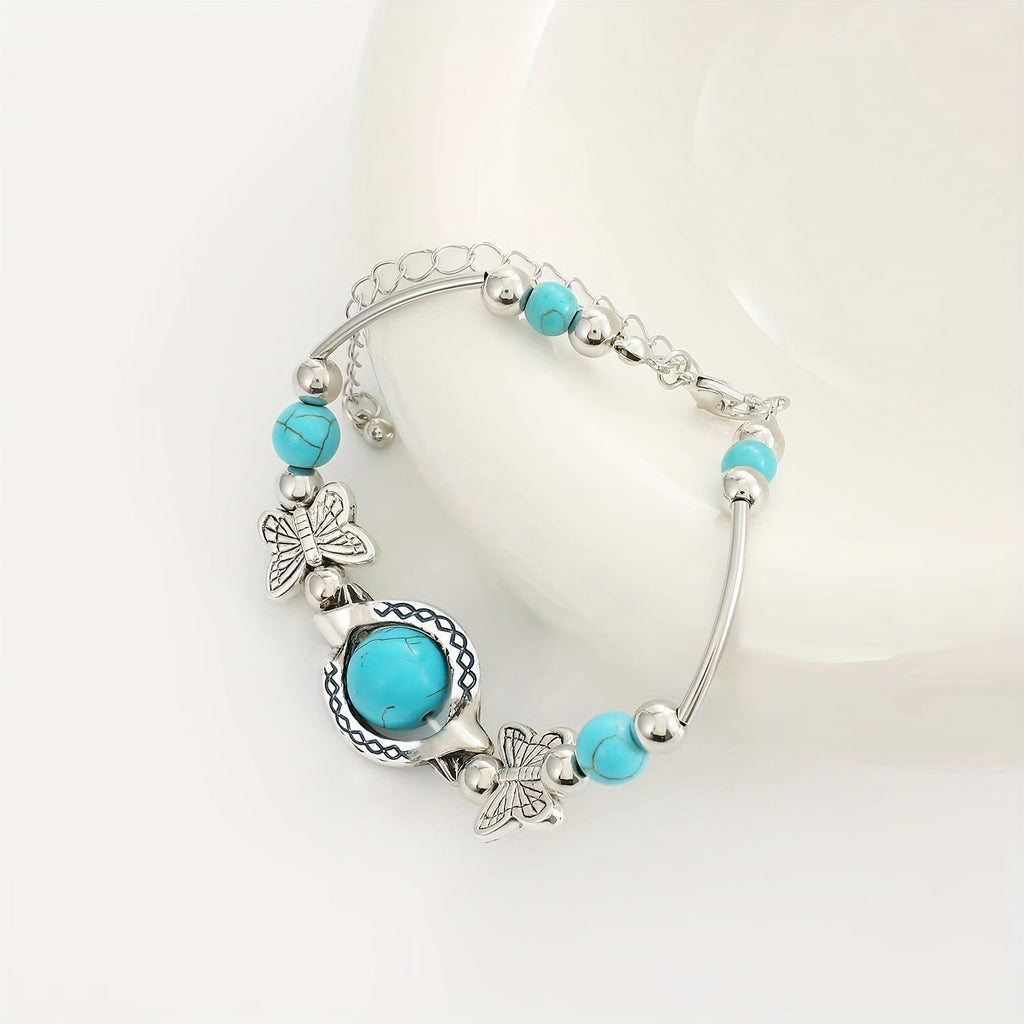 Pulsera Oasis Drift con Mariposa | Oro blanco