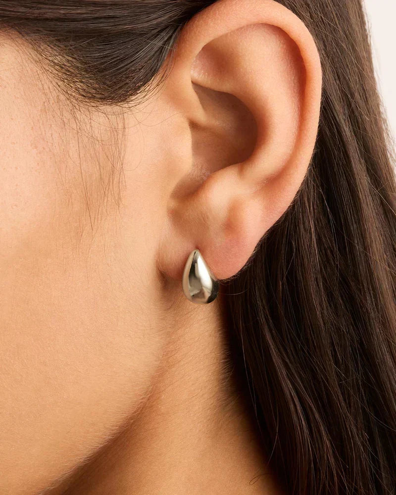 Aretes Mato de Gota | Oro blanco