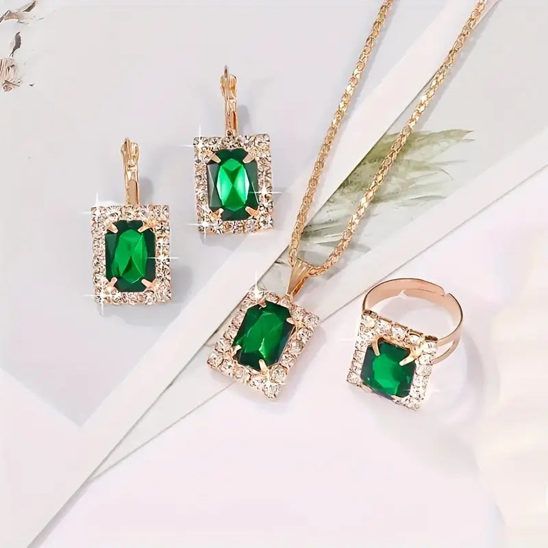 Juego de Joyería Sylvara Greenveil | Oro blanco