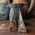 Aretes Remolino Tribal de Cobre