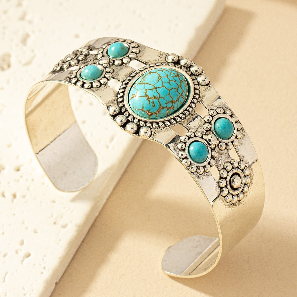 Pulsera Turquesa Seren | Oro blanco