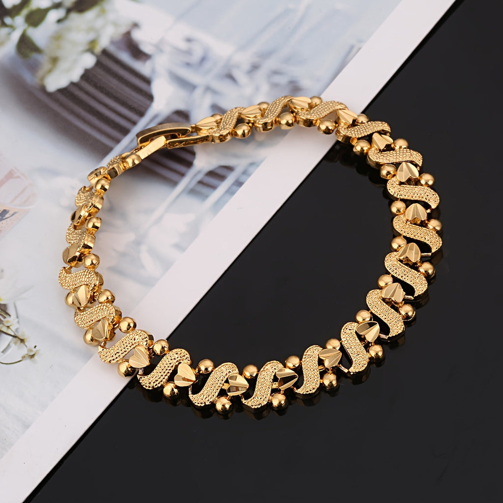 Pulsera Lily Onda Ornamentada | Oro