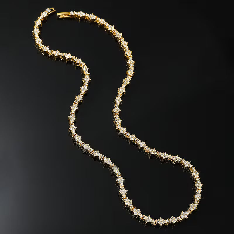 Collar de Tenis Clásico con Racimo | Oro