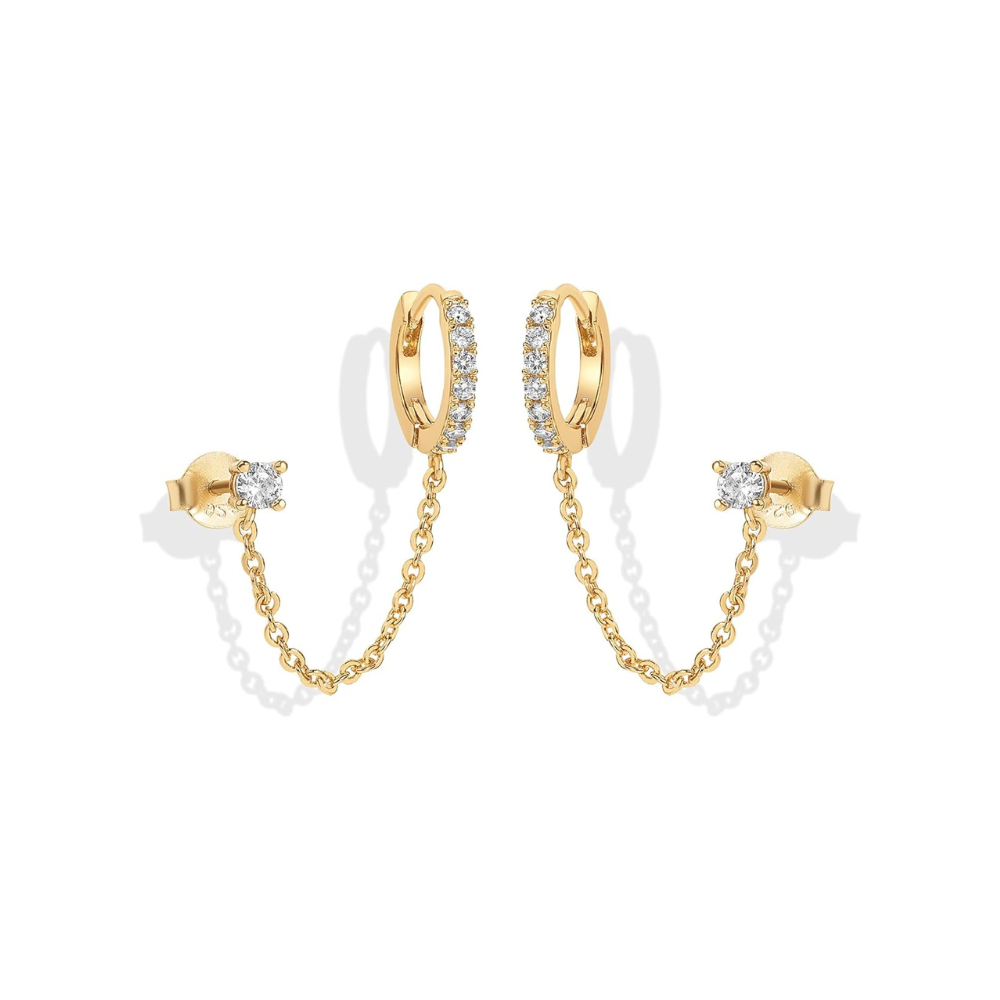 Aretes Cadena Adella | Oro