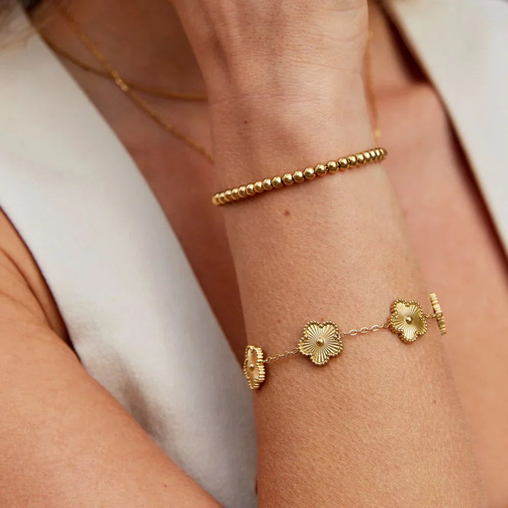 Pulsera con Dije Flor Florielle | Oro