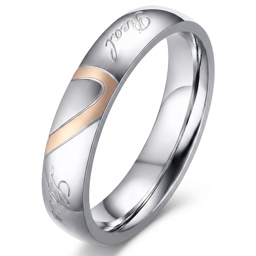 Anillo de Pareja Eterno | Oro blanco