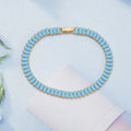 Pulsera Tenis Turquesa Vertéa | Oro
